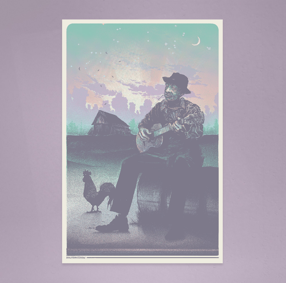 Main Image of Blues Rooster Art Print