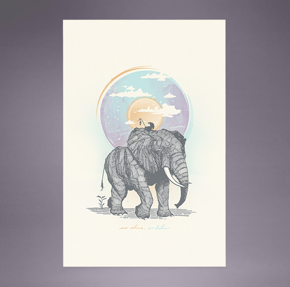 Main Image of Elephant Rider Art Print