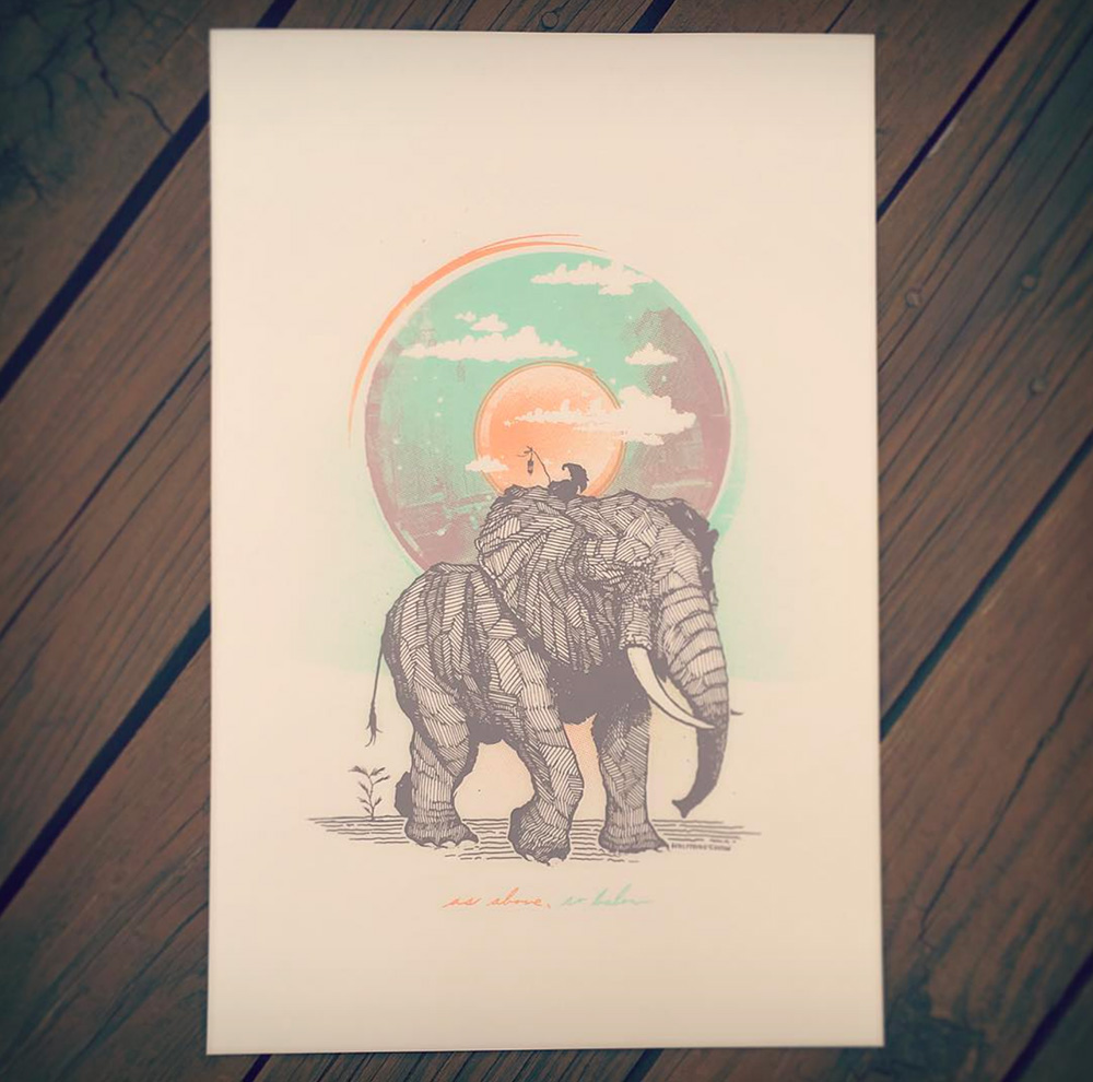 Photo of Elephant Rider Art Print