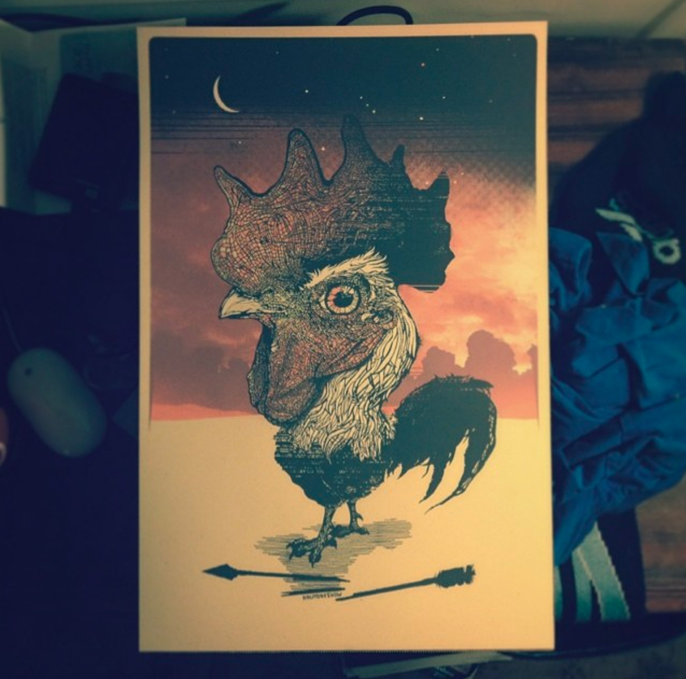 Photo of Rooster Art Print
